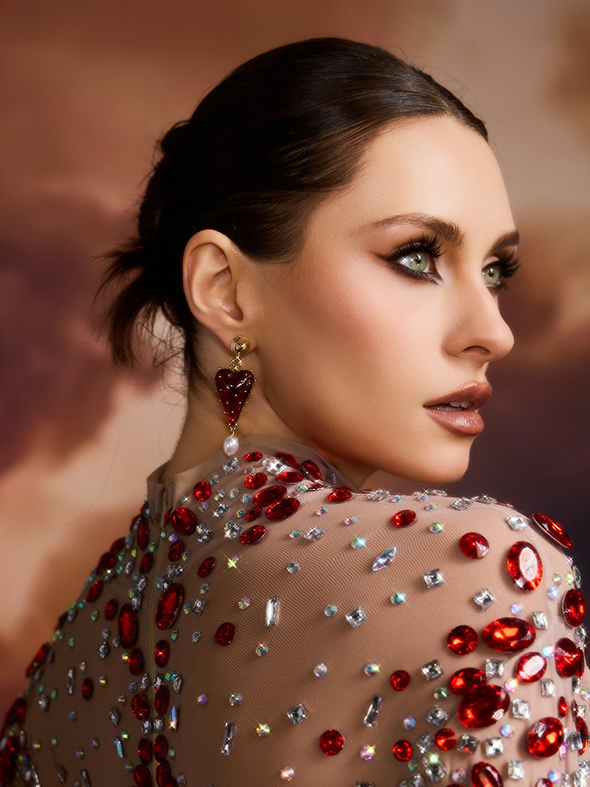 Edric Heart Pearl Earrings