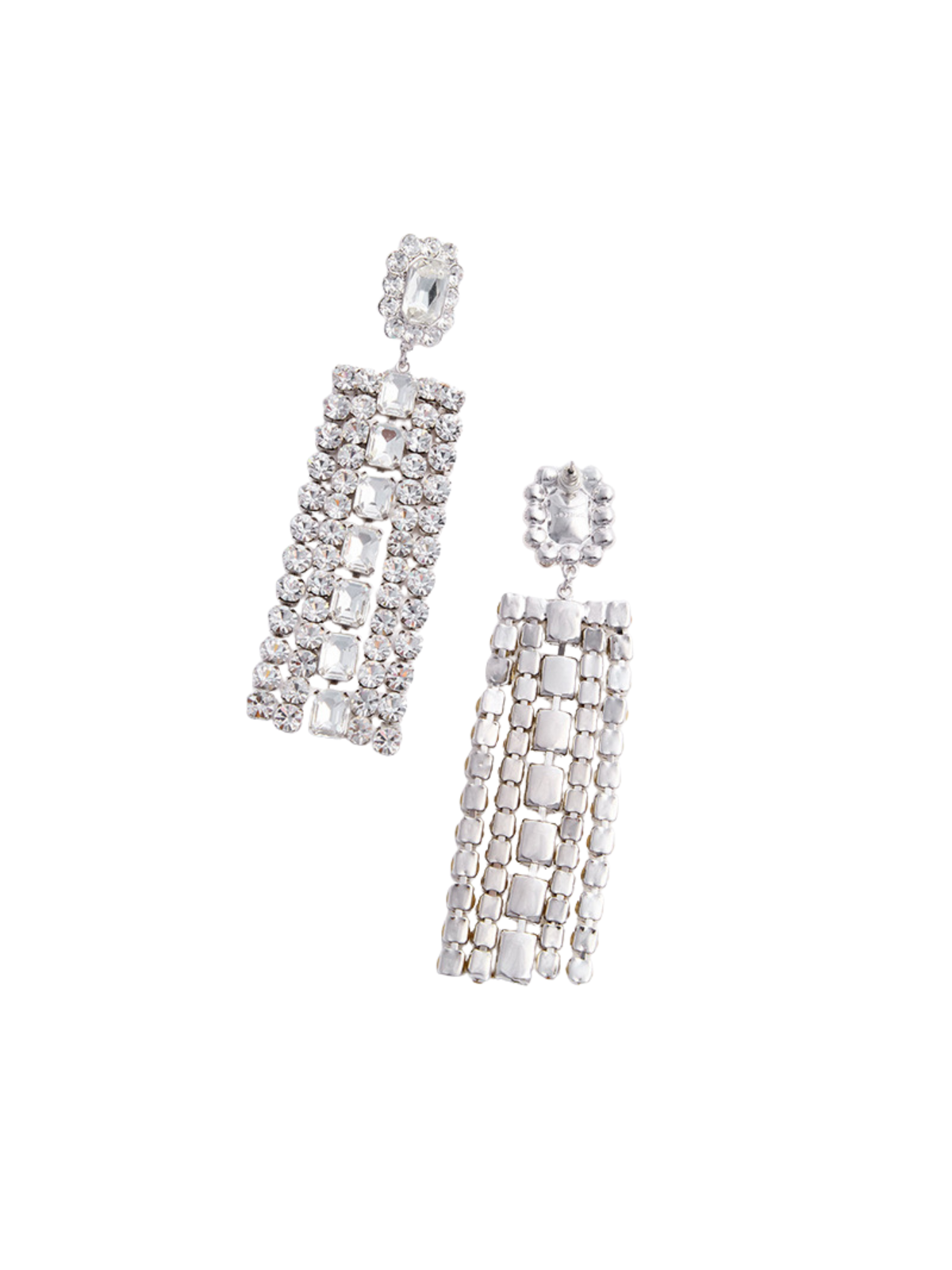 Elizara Rhinestone Fringe Earrings