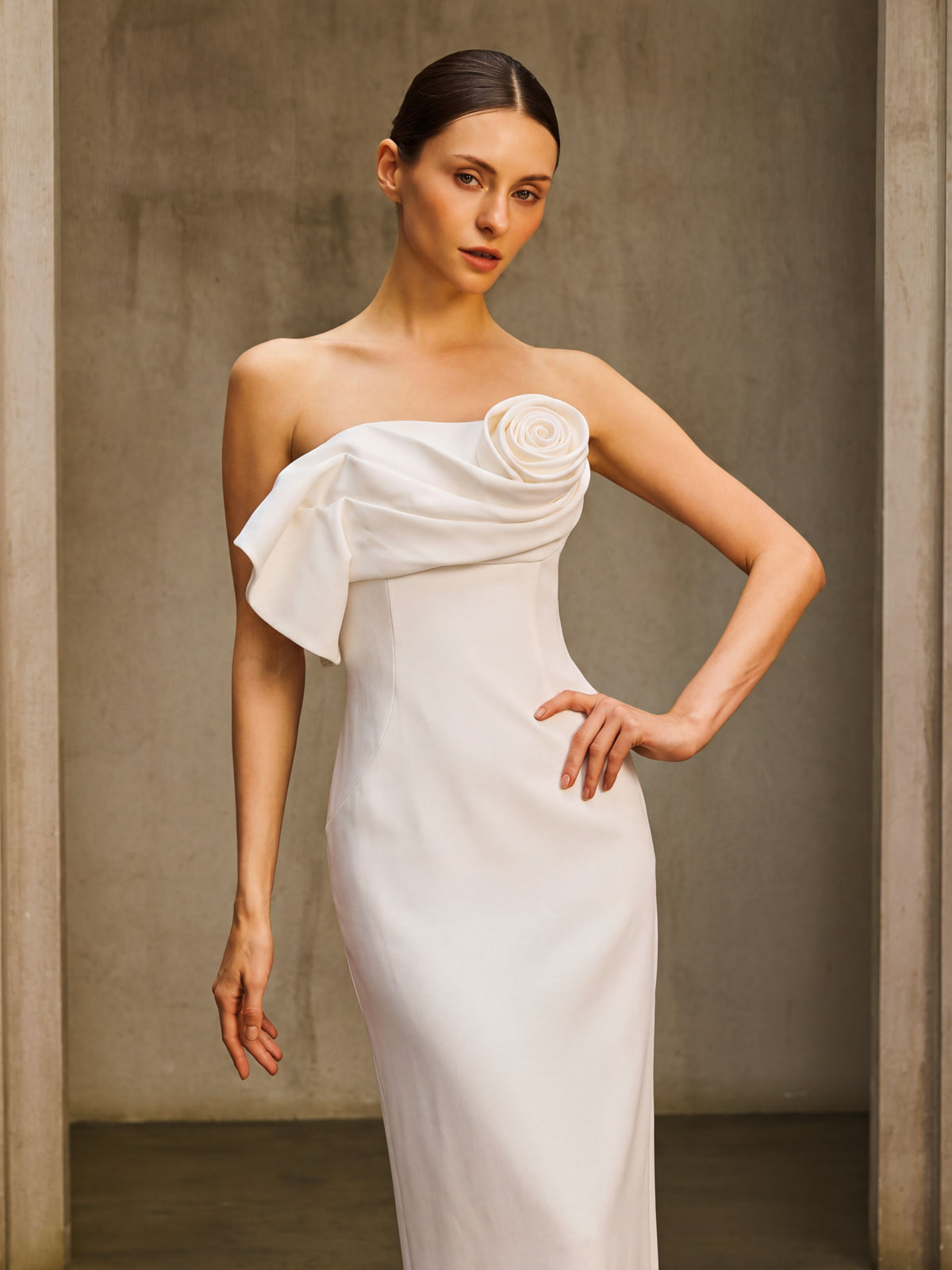 Epona Strapless Flower Maxi Dress