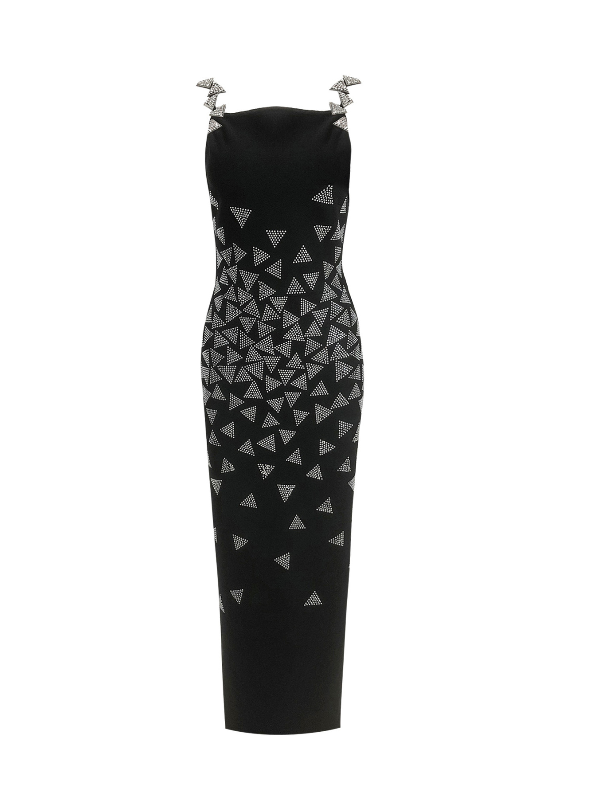 Eryndra Spaghetti Rhinestone Bandage Maxi Dress