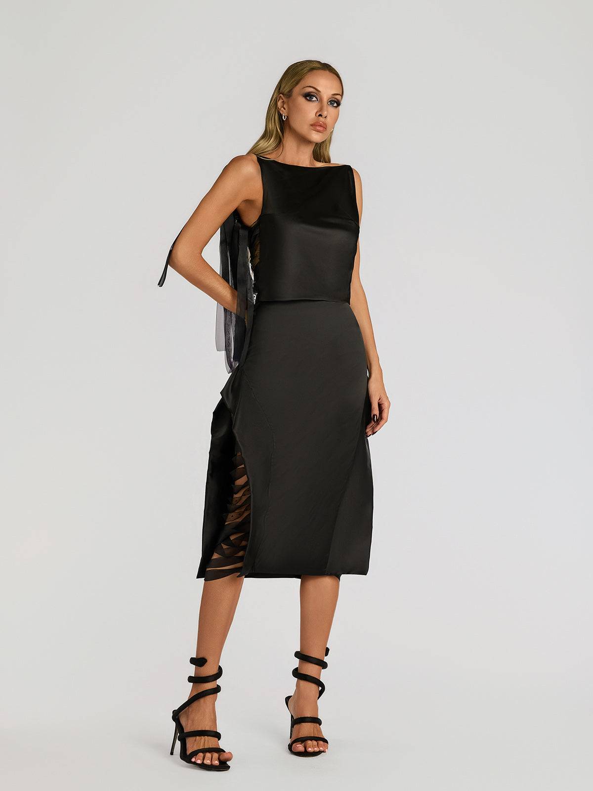 Faruq Spaghetti Ruffle Skirt Set