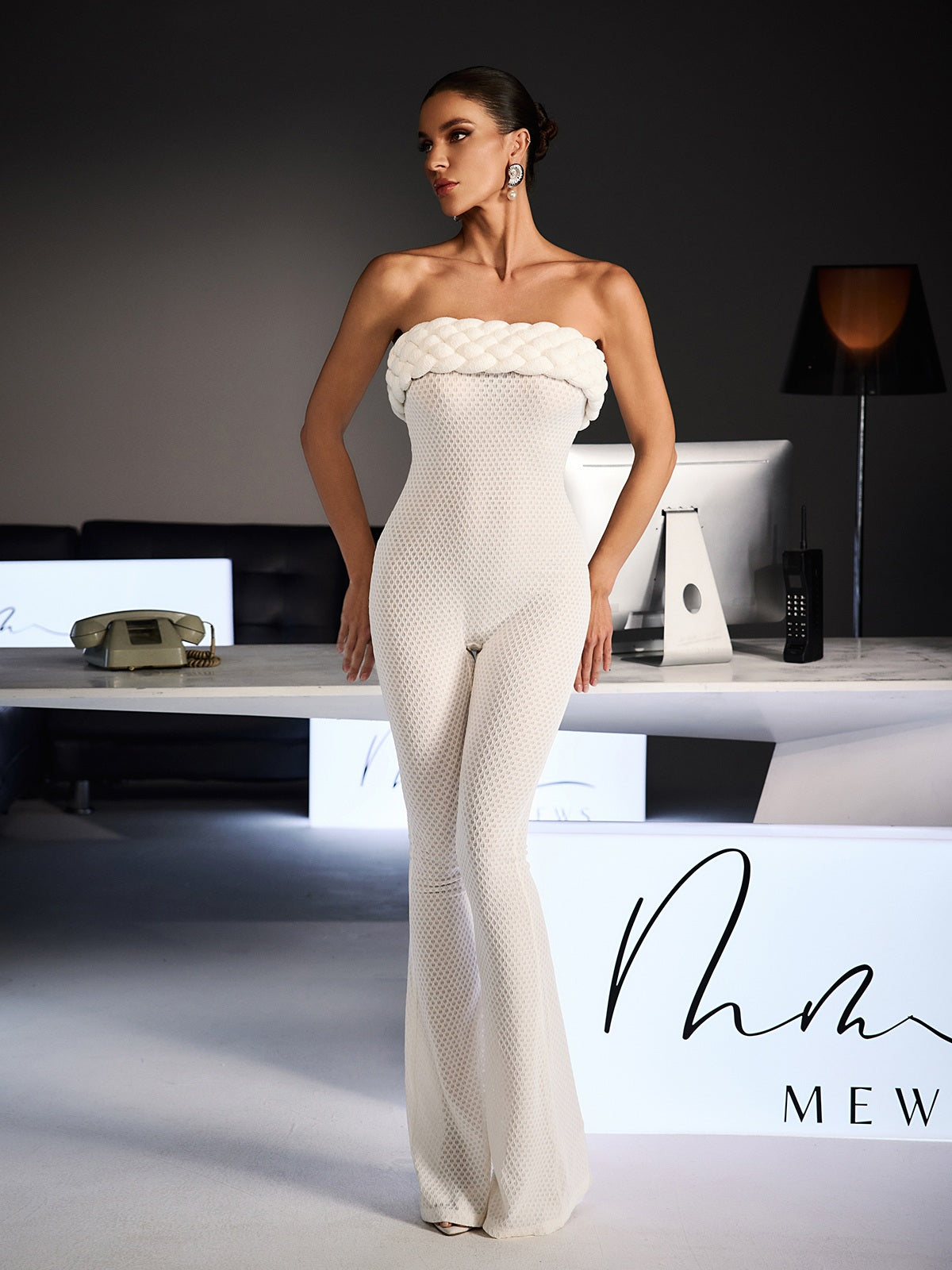 Ferhat Strapless Bodycon Jumpsuit