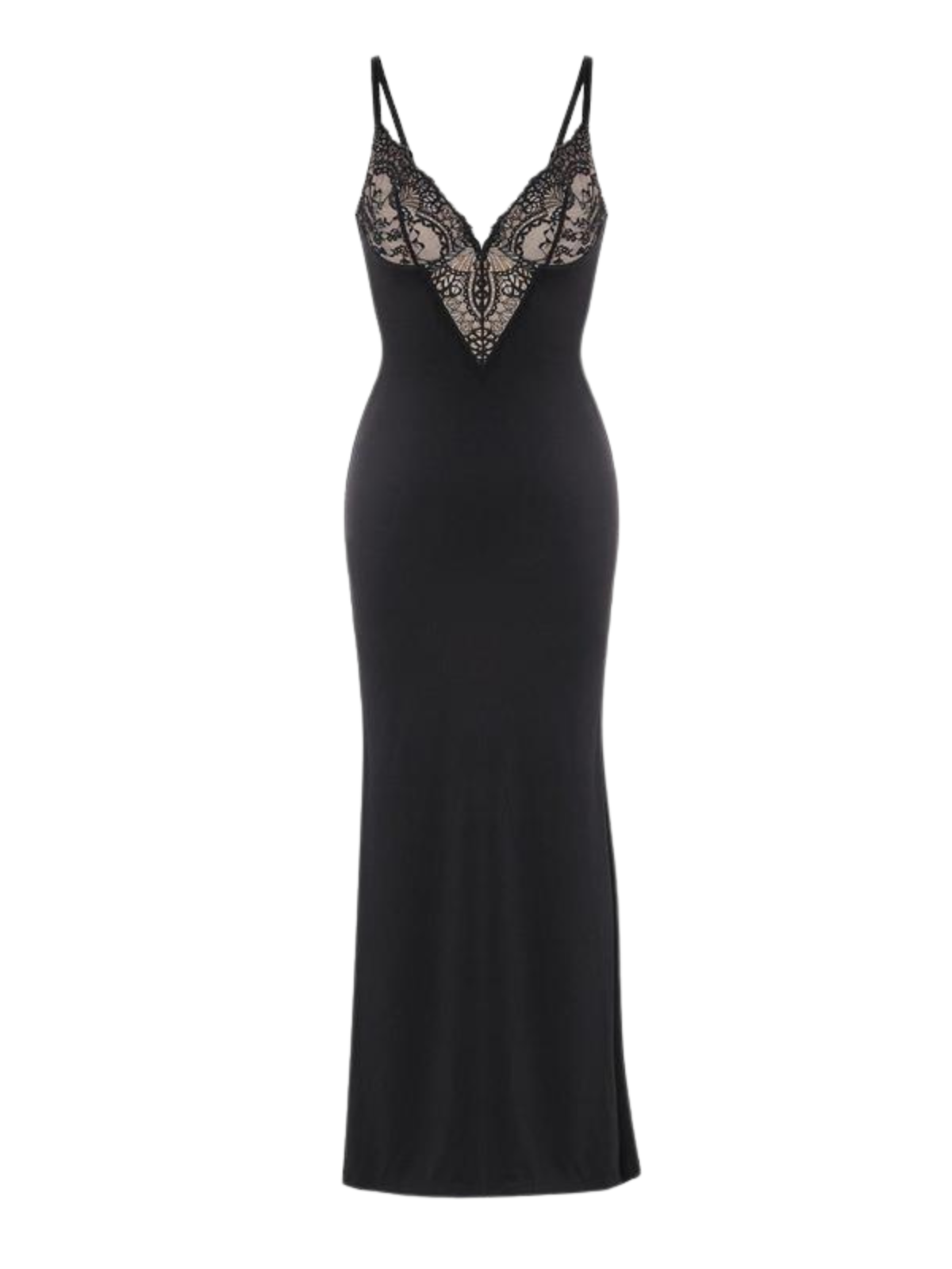 Feride Spaghetii Lace Bodycon Midi Dress