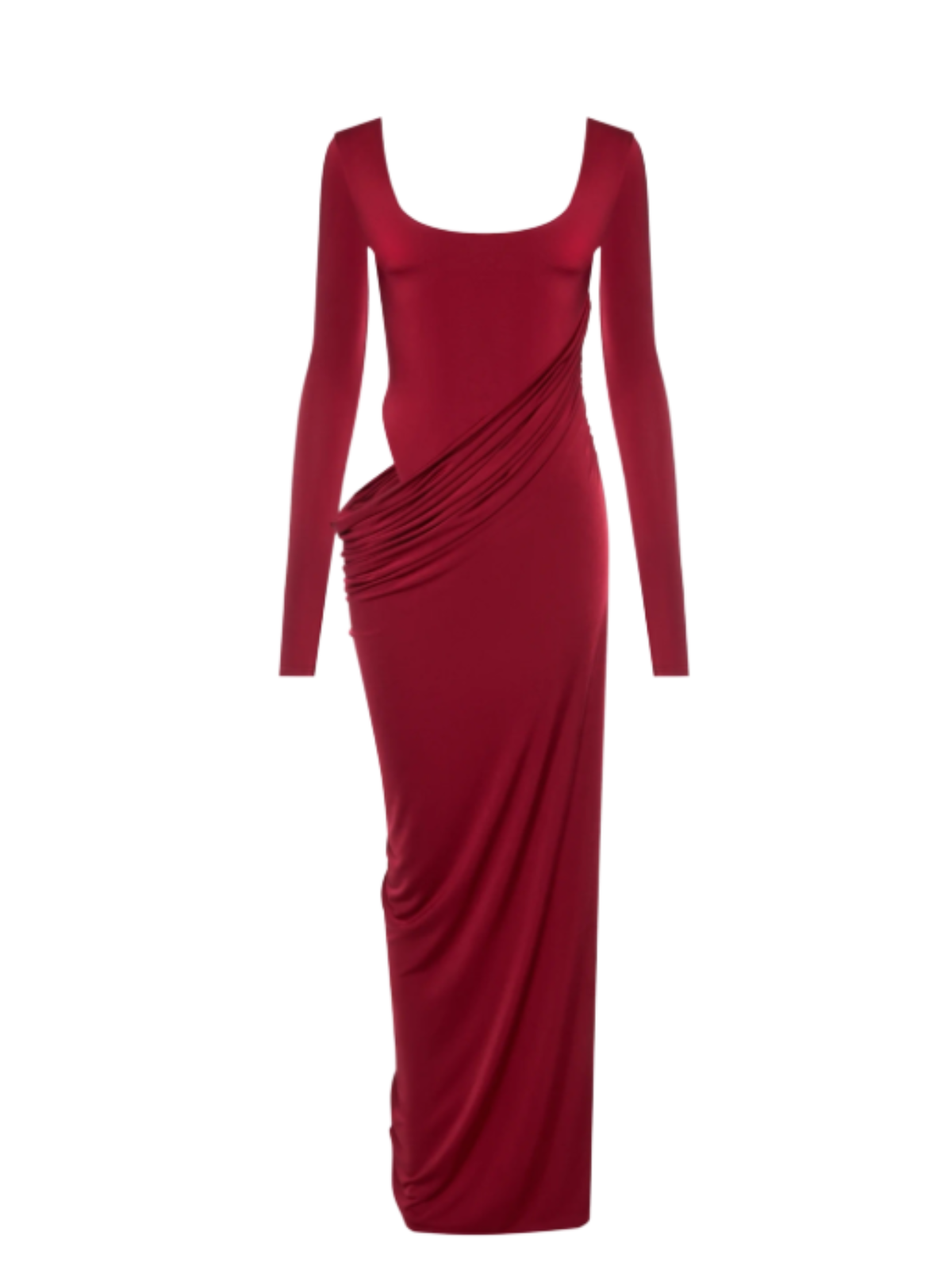 Flaminia Long Sleeve Cutout Draped Maxi Dress