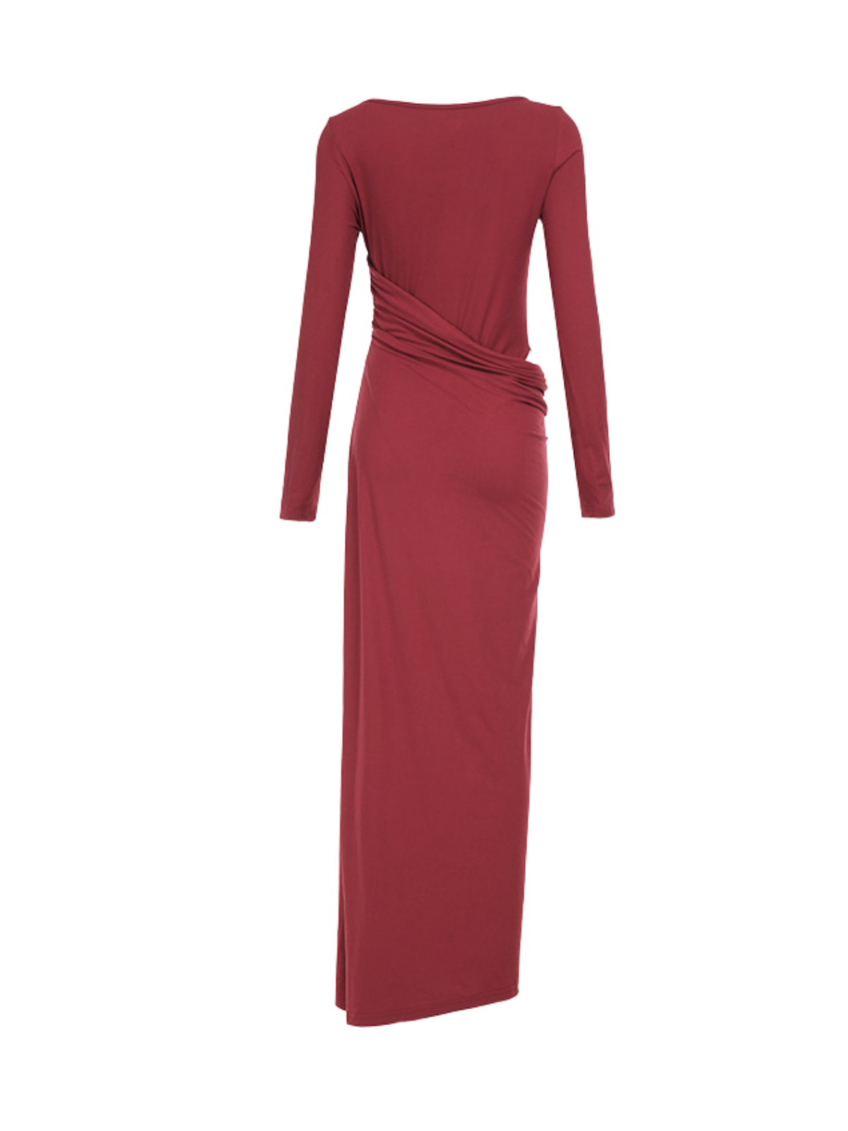 Flaminia Long Sleeve Cutout Draped Maxi Dress