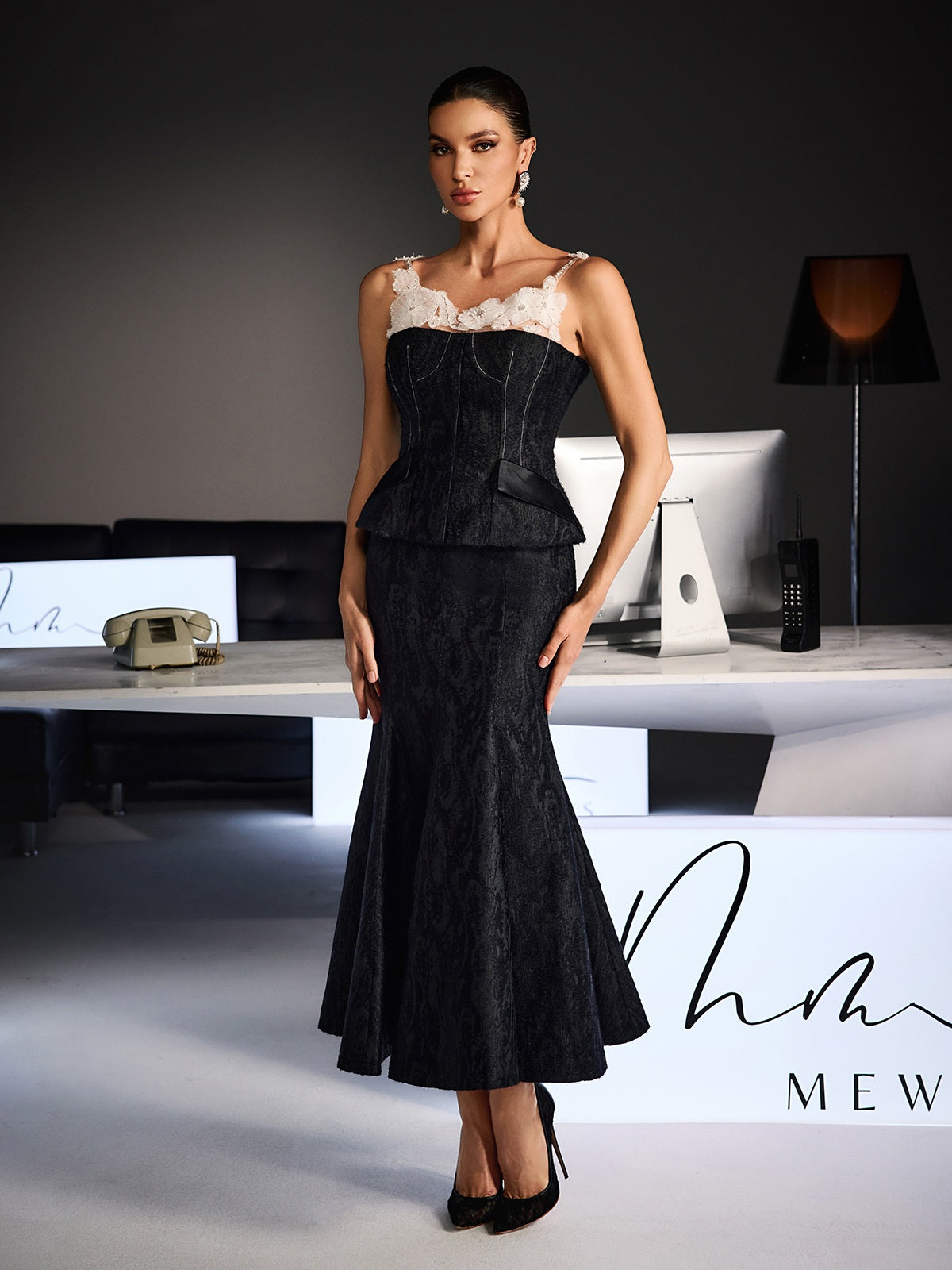 Frostara Pearl Tweed Mermaid Skirt Set