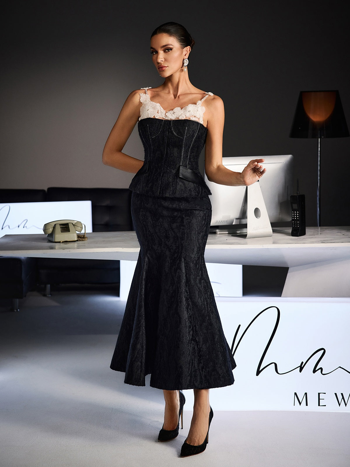 Frostara Pearl Tweed Mermaid Skirt Set