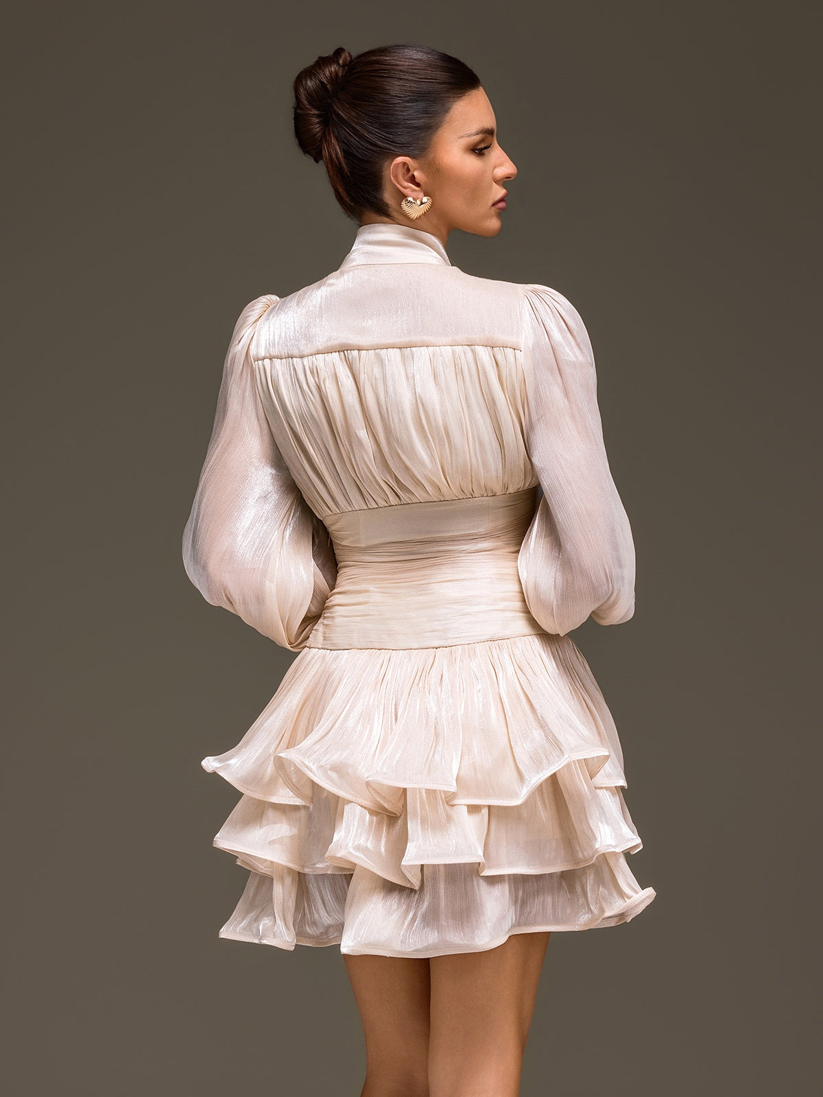 Fyveron Long Sleeve Ruffle Mini Dress