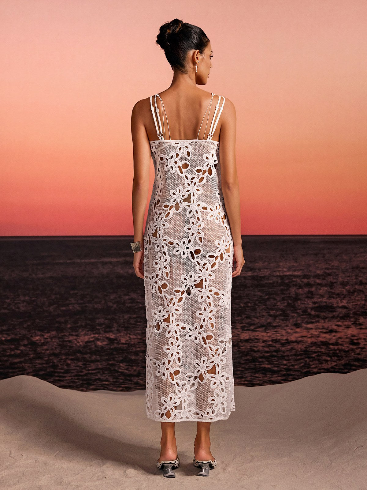Gintor Spaghetti Cutout Split Cover Up