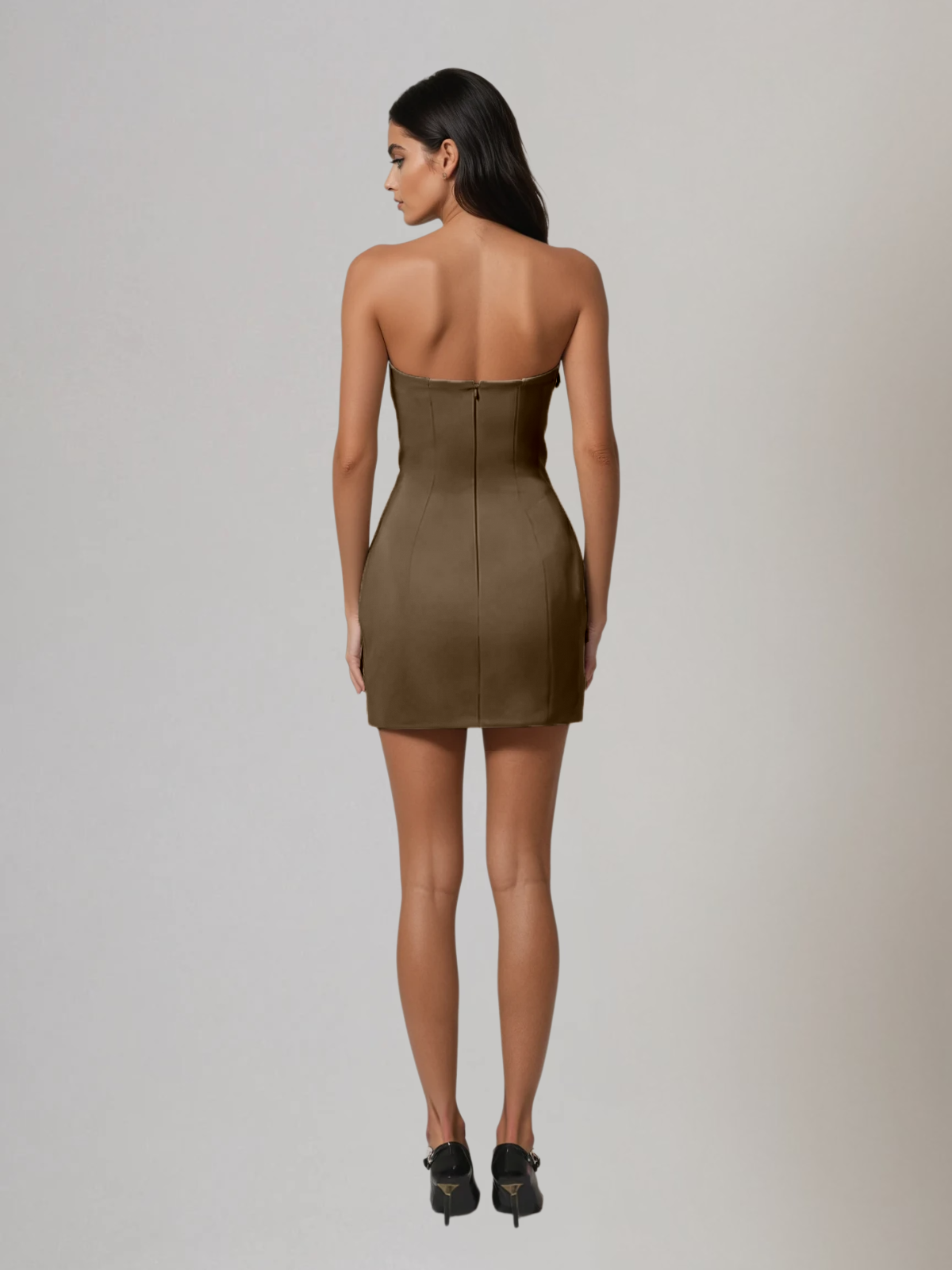 Gorlyn Strapless Flower Mini Dress