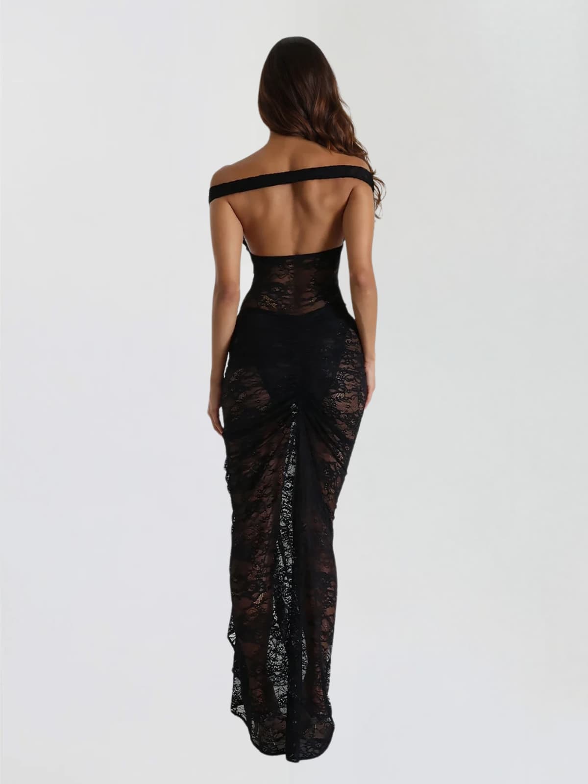 Gorynex Off Shoulder Lace Bodysuit Set