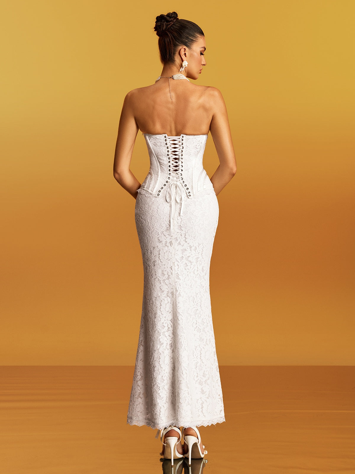 Gyrex Strapless Floral Maxi Dress
