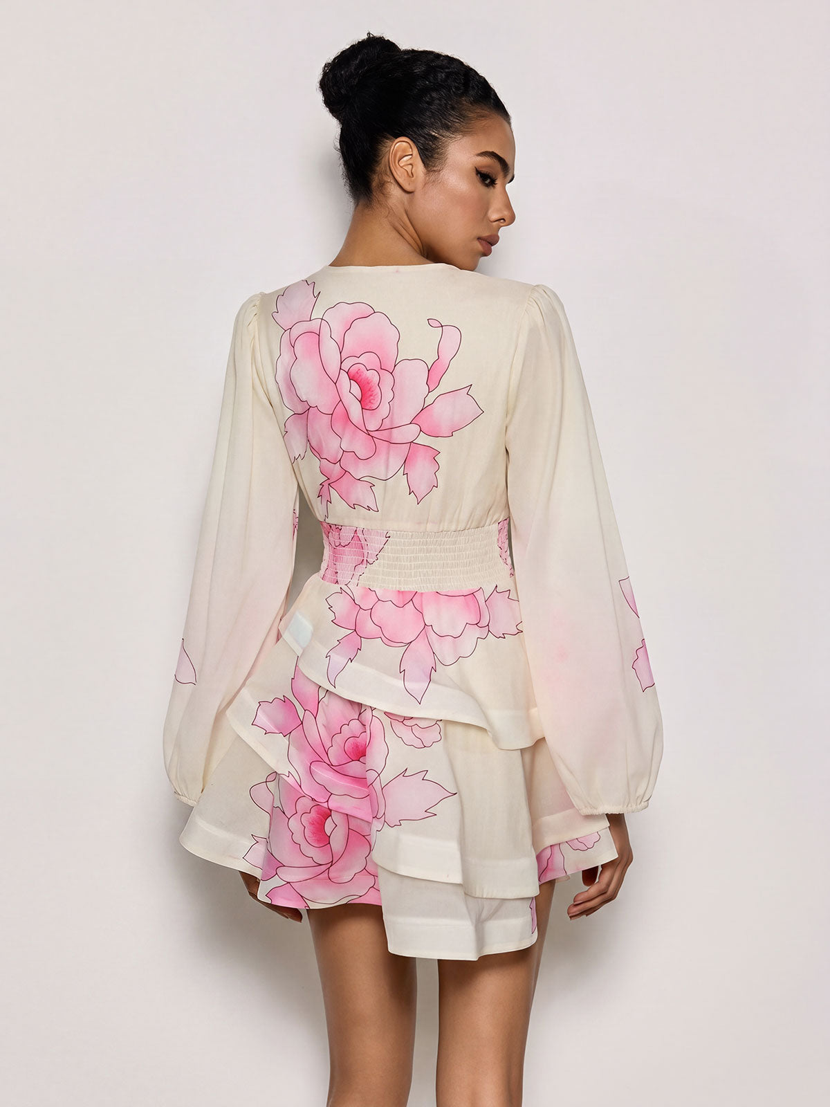 Haylor V Neck Floral Mini Dress