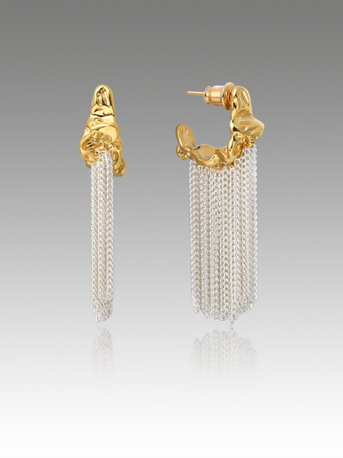 Horynex Chain Fringe Earrings