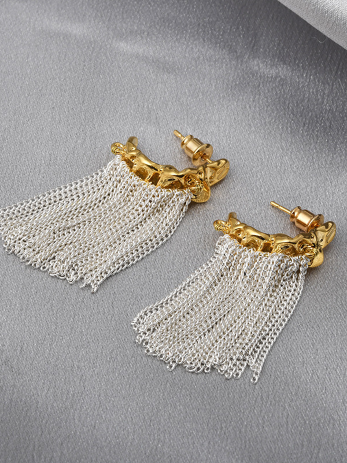 Horynex Chain Fringe Earrings