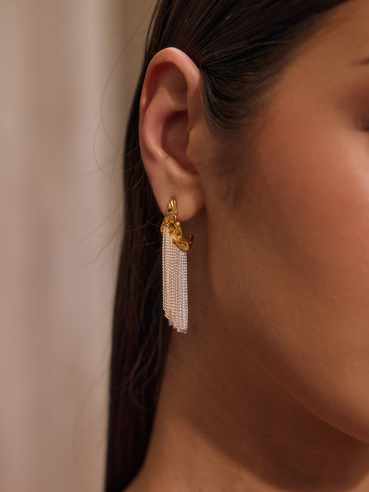 Horynex Chain Fringe Earrings