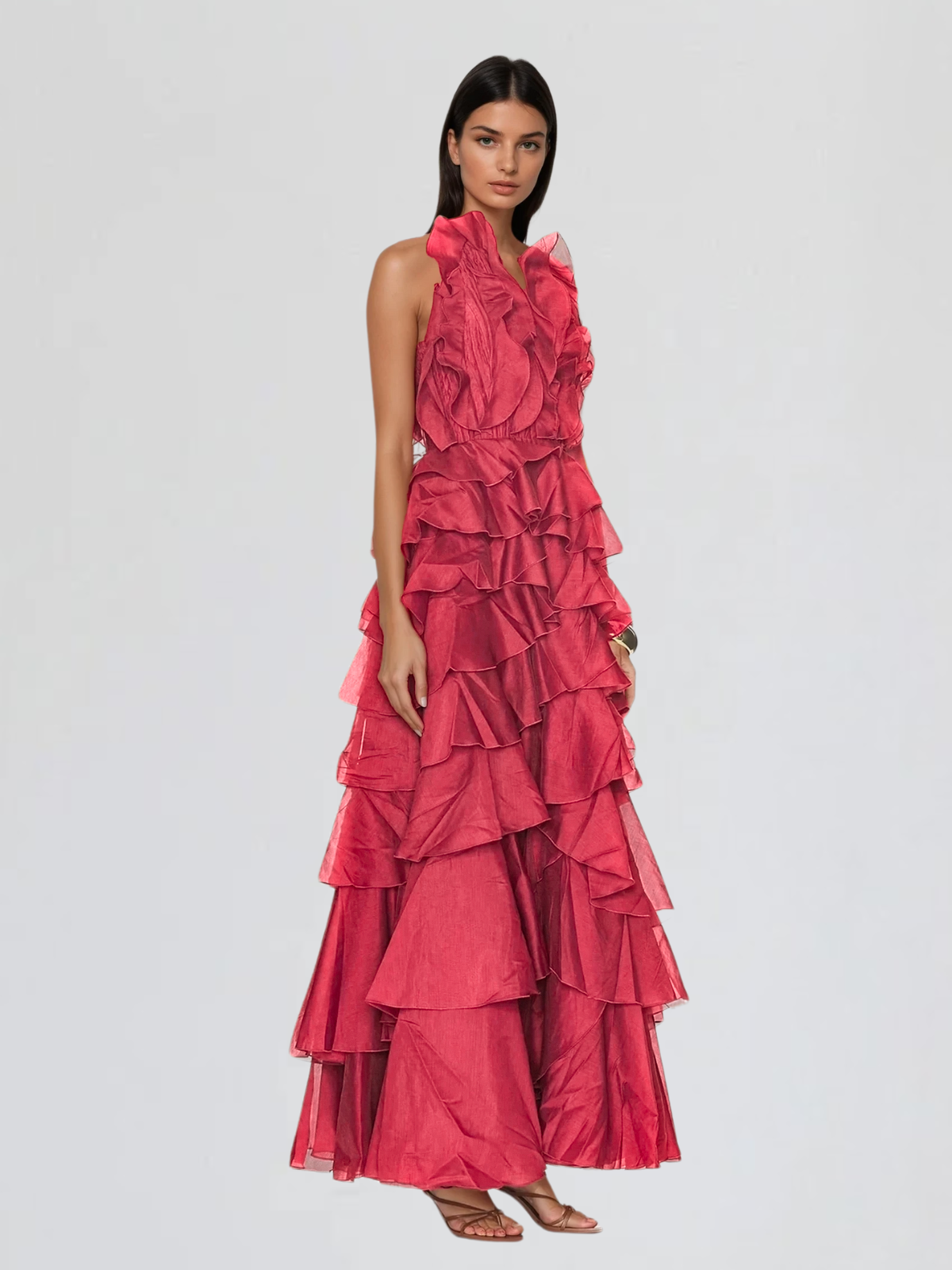 Irixen Ruffle Tiered Maxi Dress