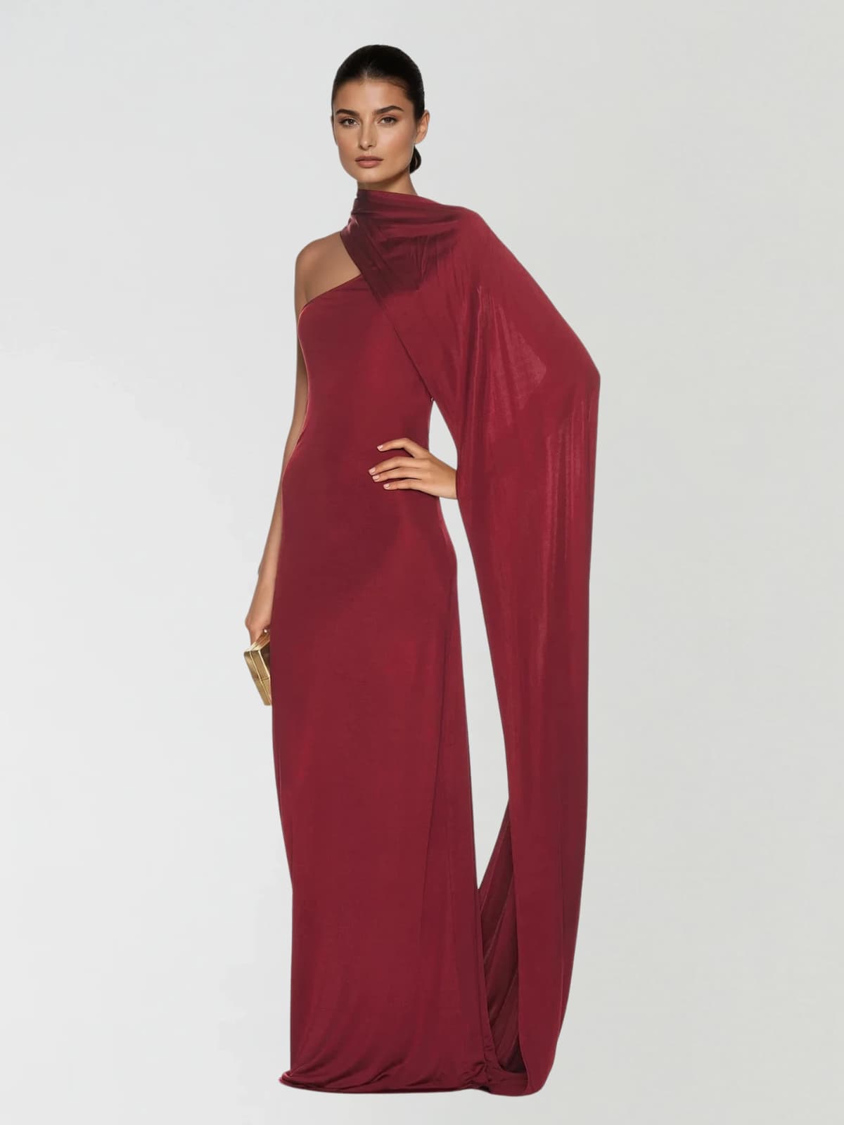 Isolator Backless Shawl Maxi Dress