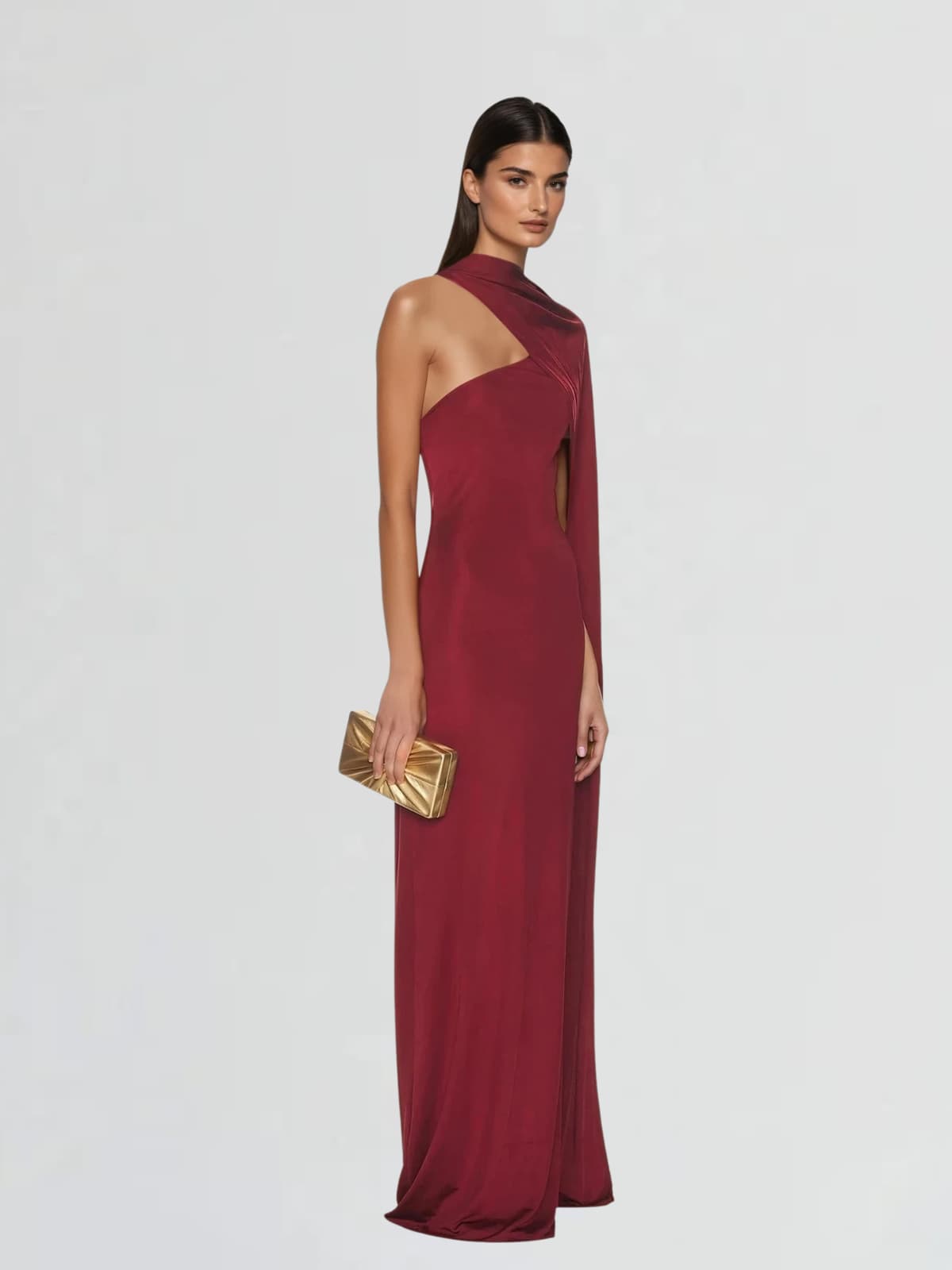 Isolator Backless Shawl Maxi Dress