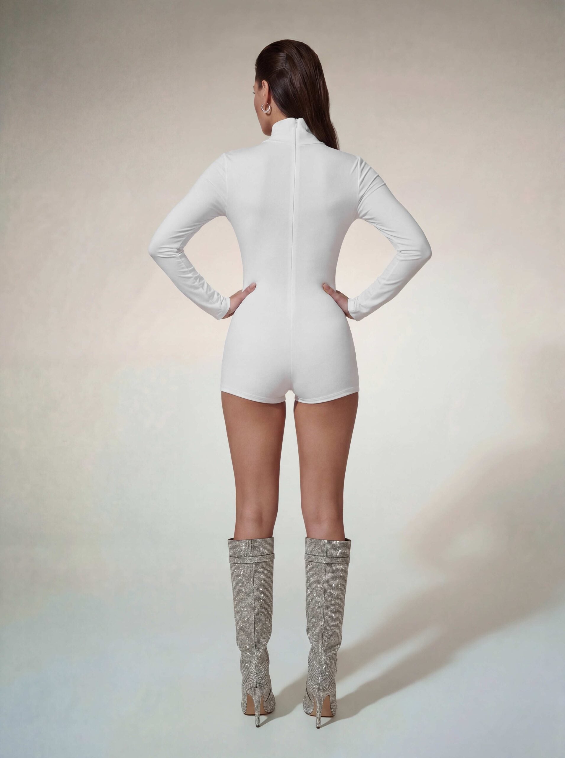 Ixelra Long Sleeve Fringe Romper Set