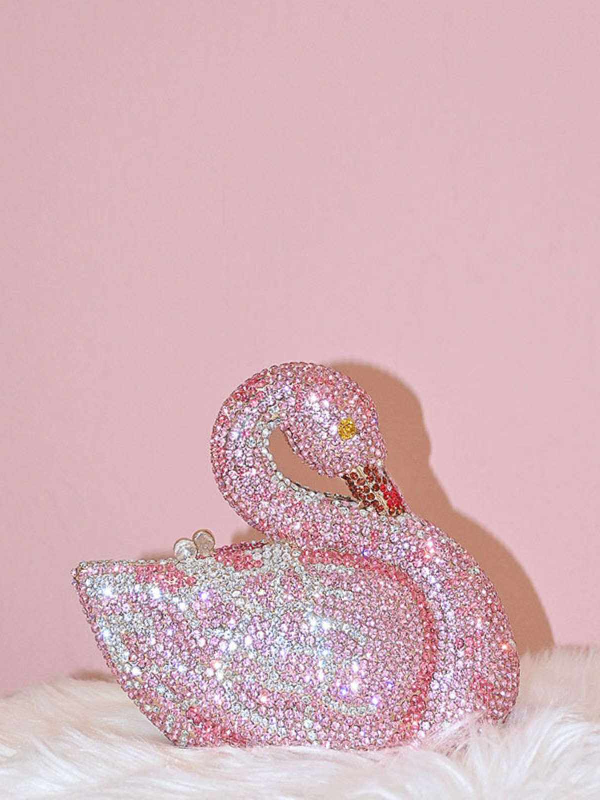 Ixoryl Goose Rhinestone Clutch