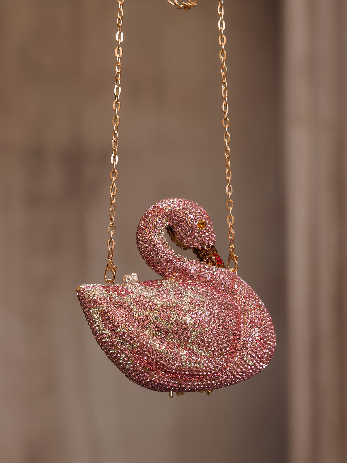 Ixoryl Goose Rhinestone Clutch