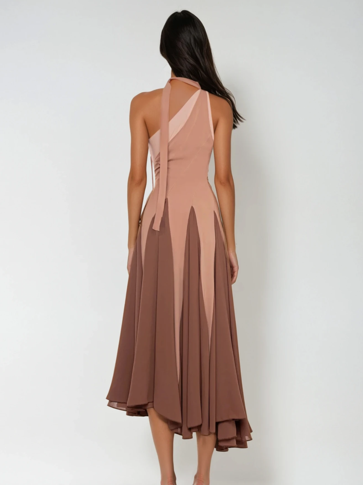 Jarom One Shoulder Scarf Midi Dress