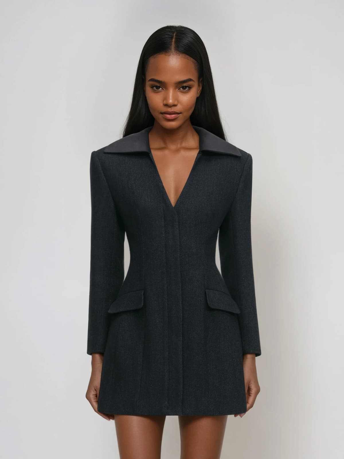 Javynx V Neck Blazer Mini Dress
