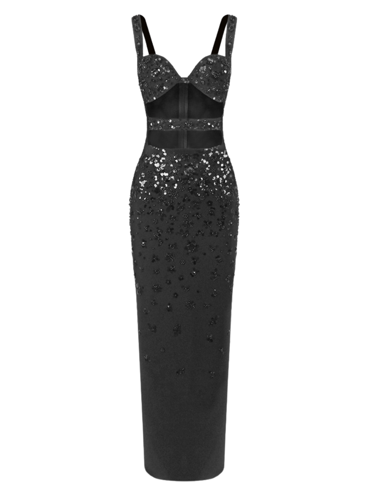 Jetmixor Cutout Sequin Bandage Maxi Dress