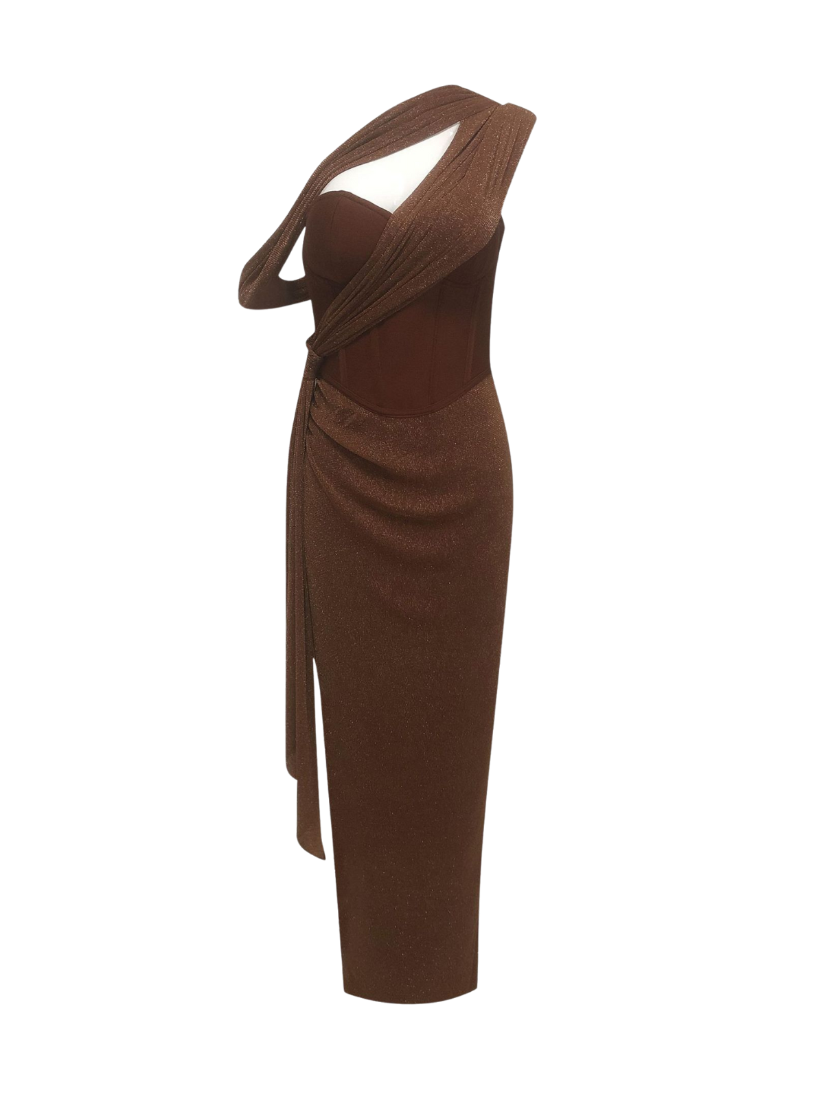 Jetsama One Shoulder Draped Maxi Dress