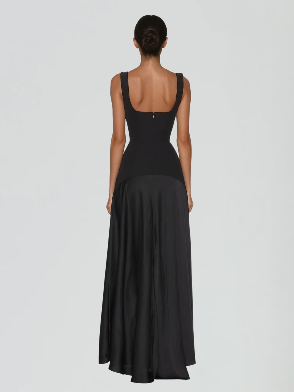Jovyna Sleeveless Flared Maxi Dress In Black