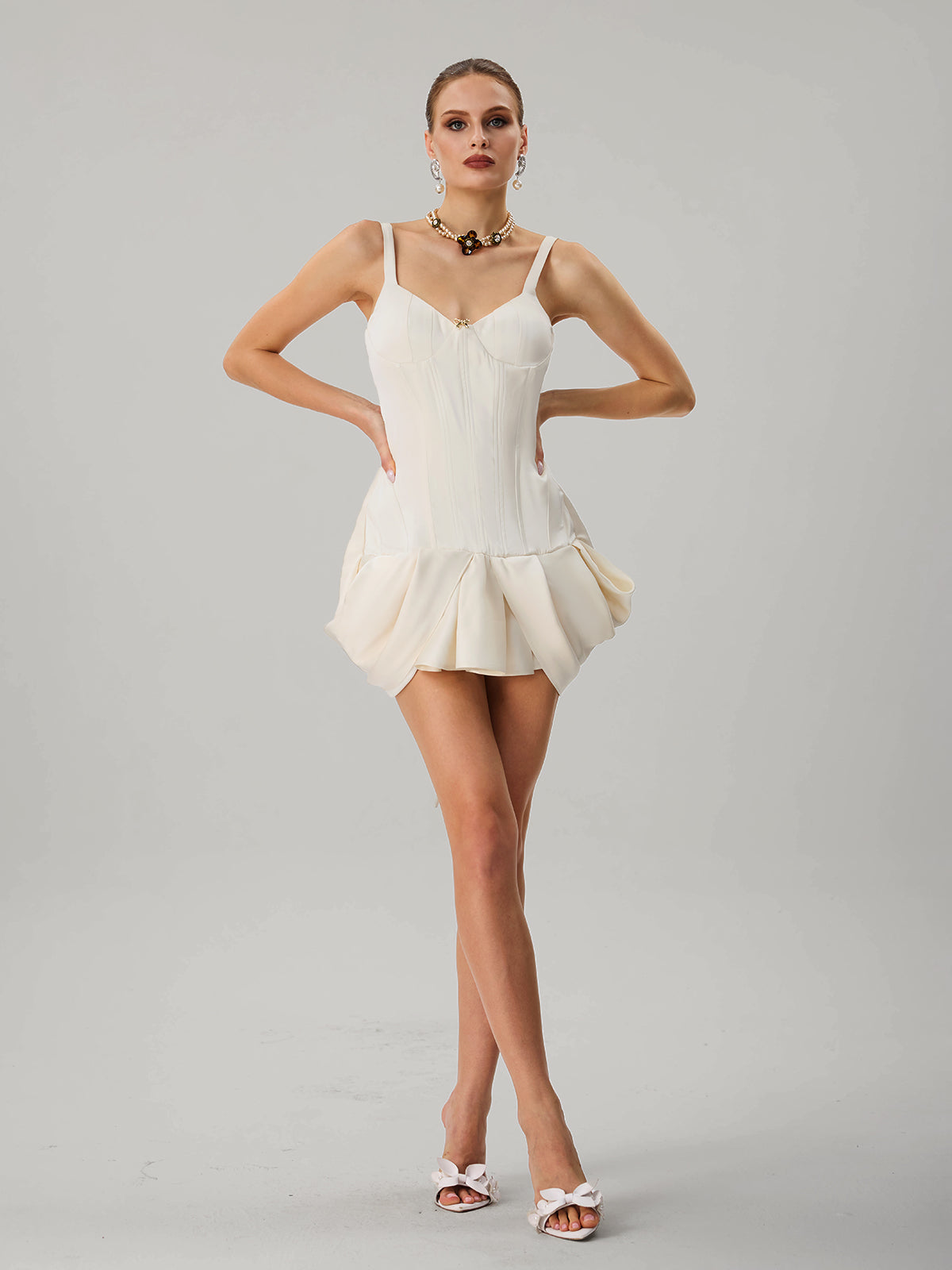 Kaethe Spaghetti Corset Mini Dress
