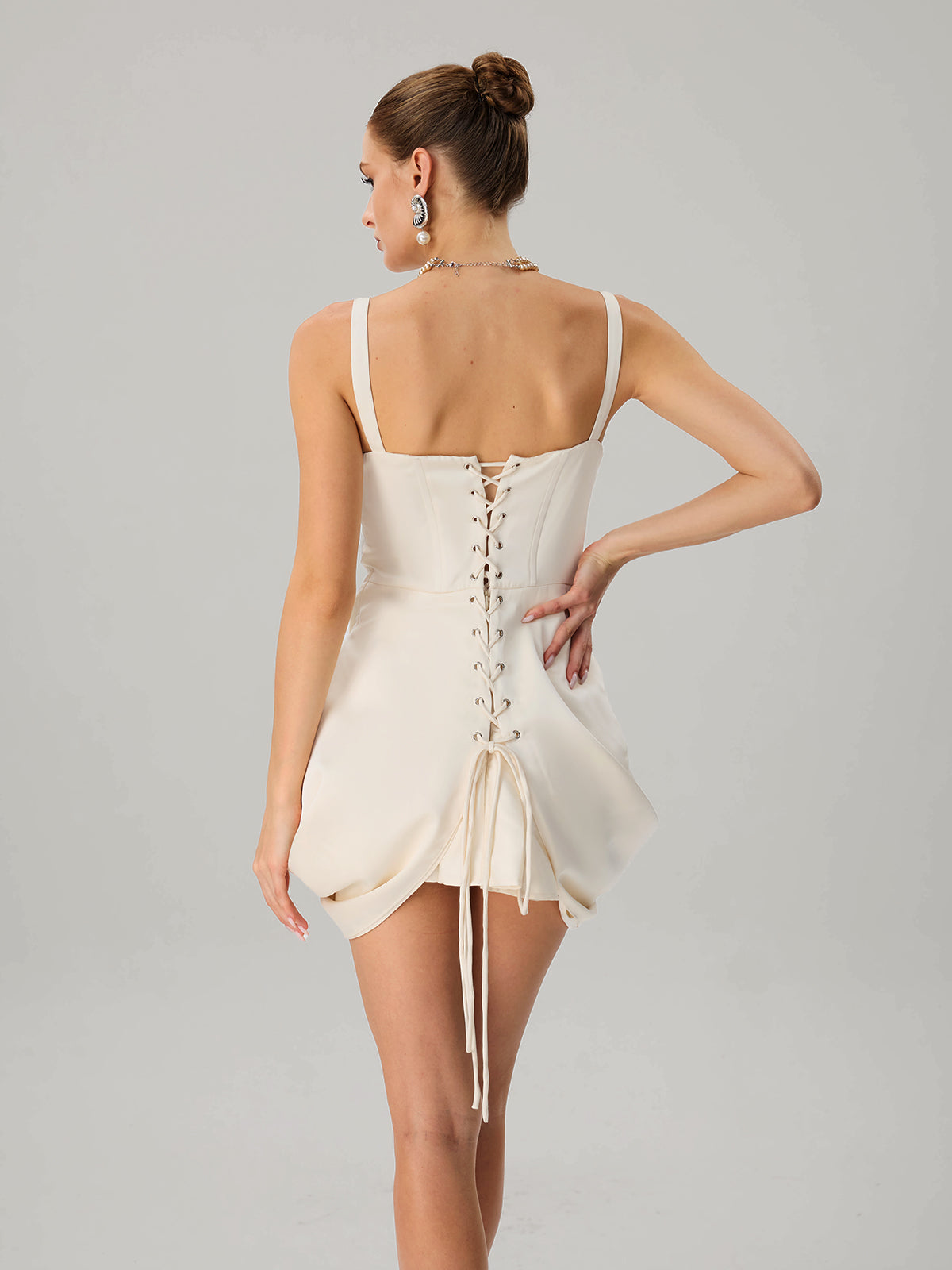 Kaethe Spaghetti Corset Mini Dress