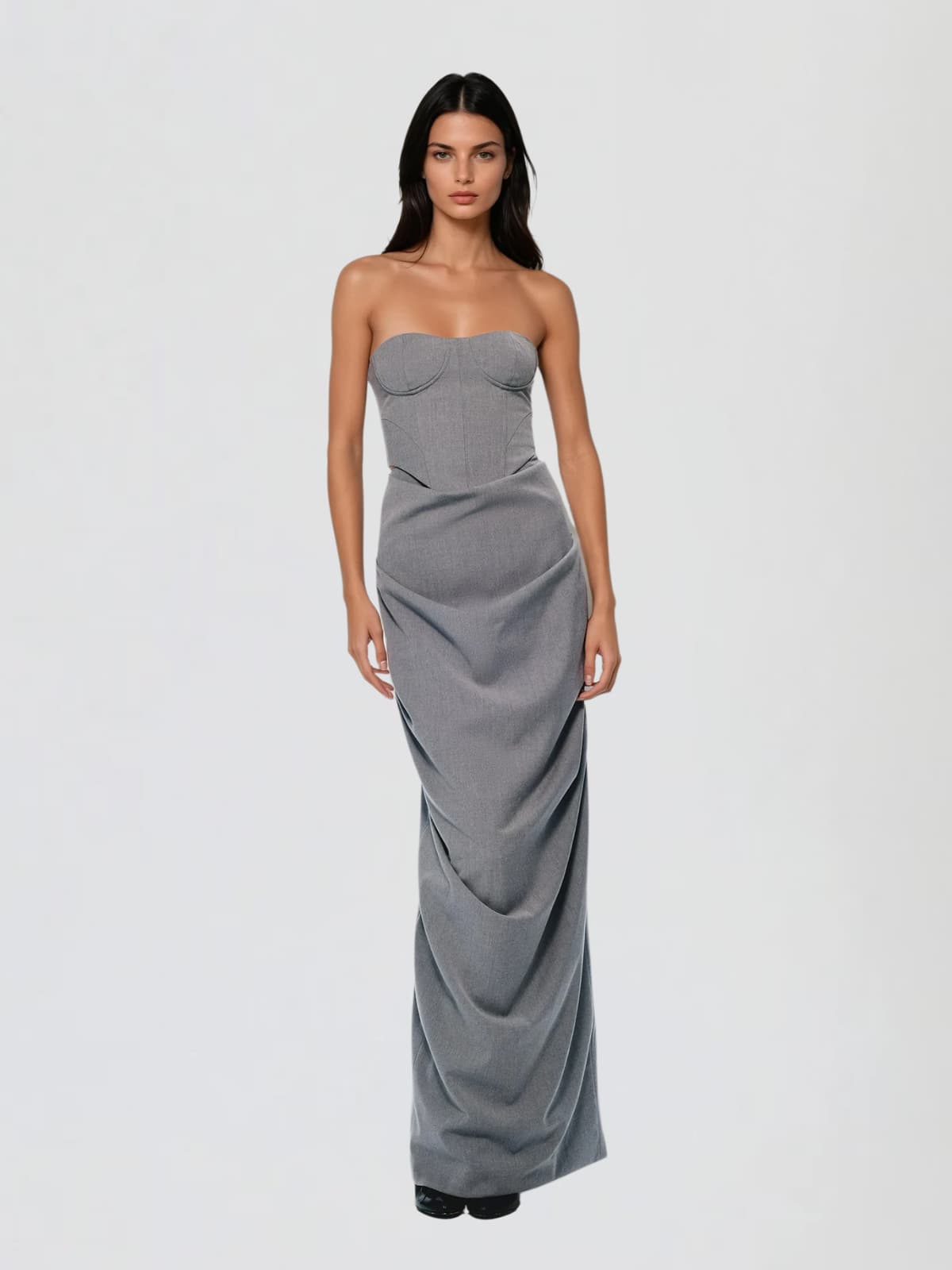 Kavelyn Strapless Split Skirt Set