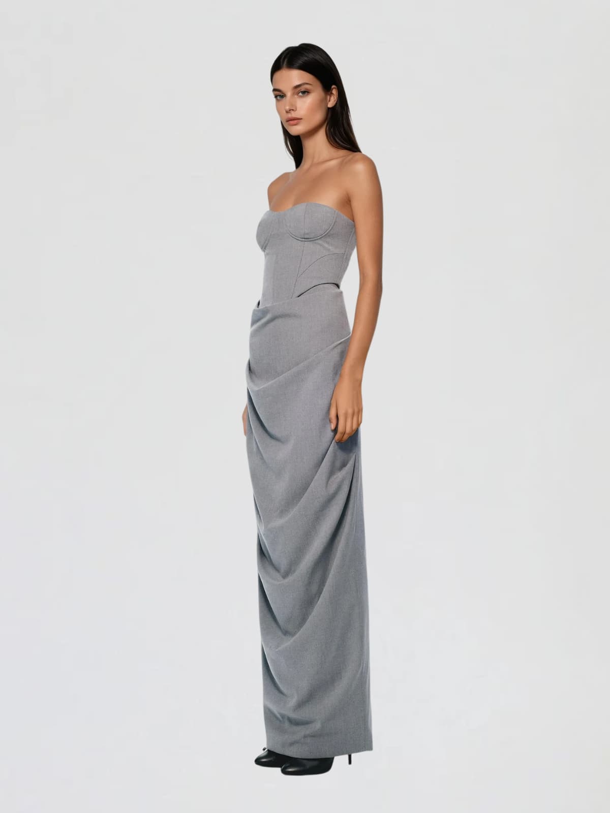 Kavelyn Strapless Split Skirt Set