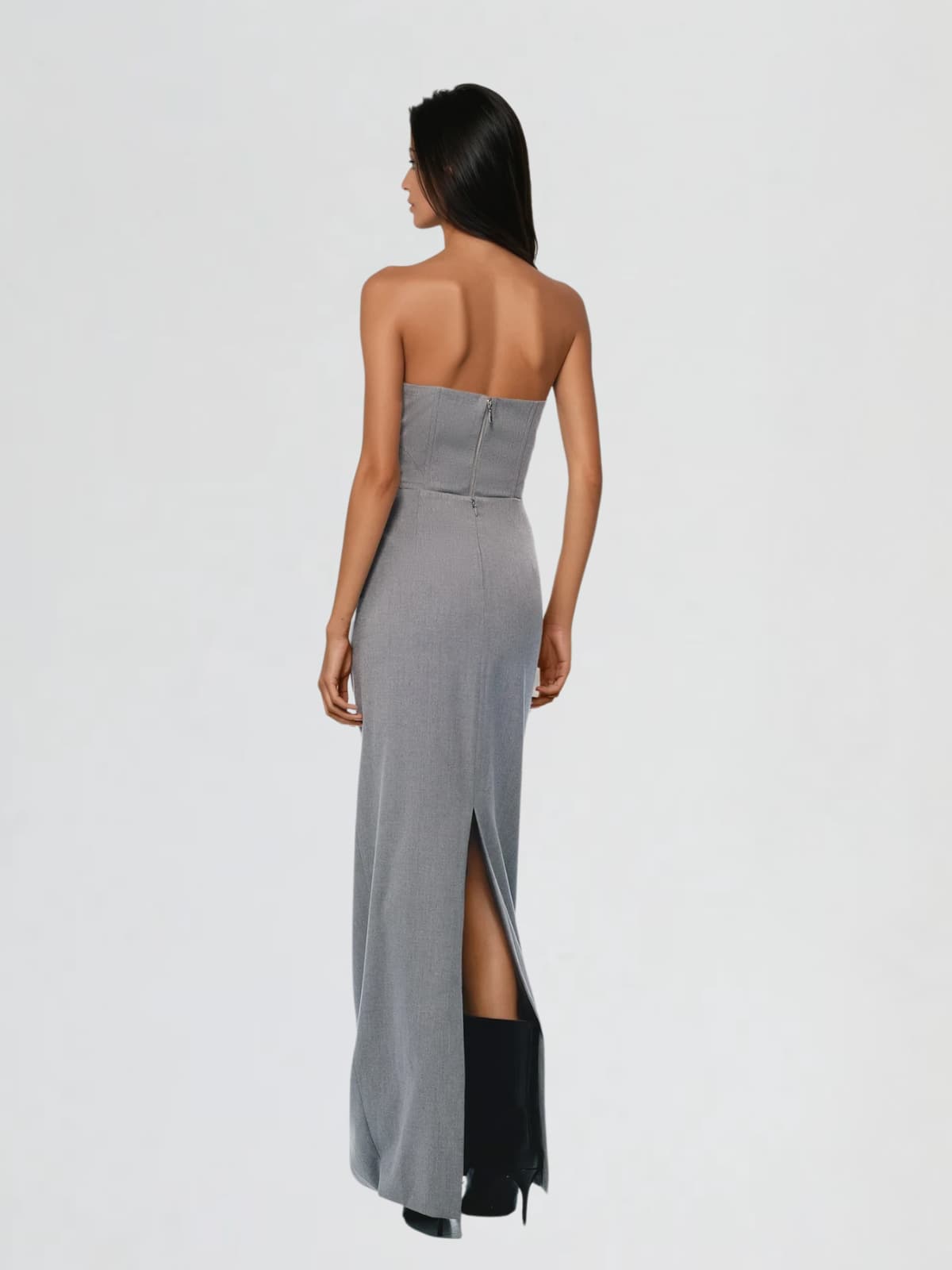 Kavelyn Strapless Split Skirt Set
