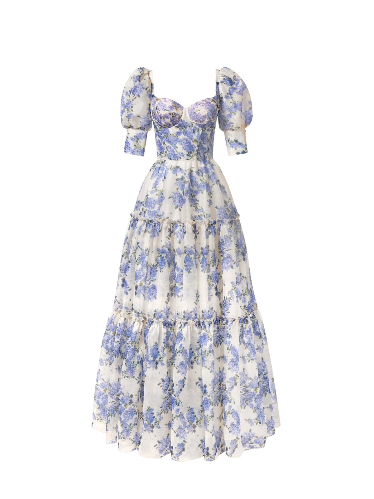Kavryn Off Shoulder Corset Floral Maxi Dress