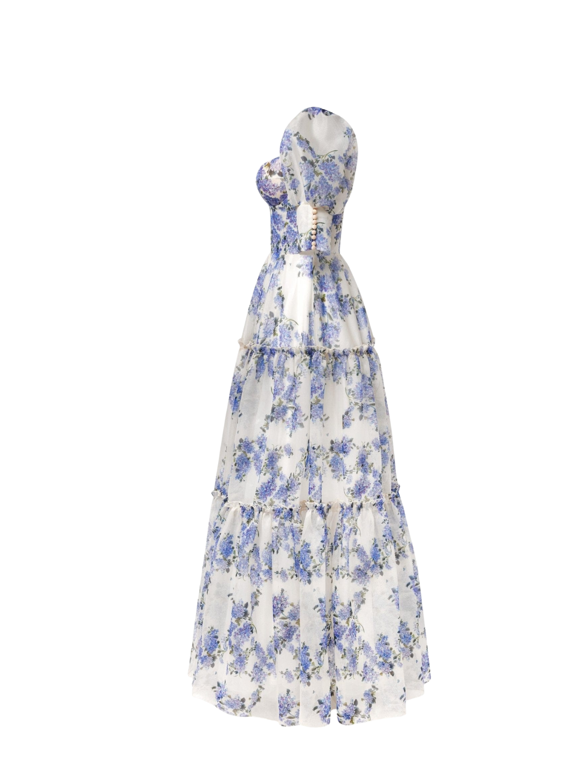 Kavryn Off Shoulder Corset Floral Maxi Dress