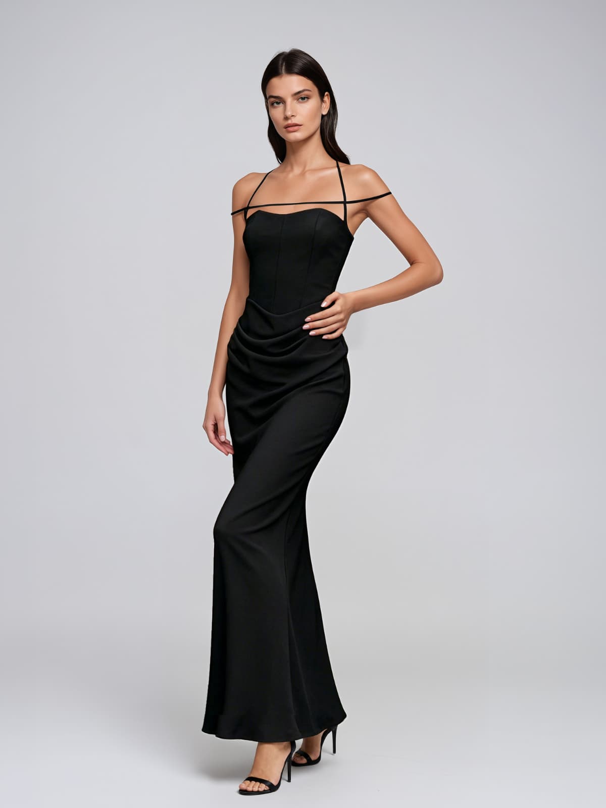 Korvalis Draped Maxi Dress