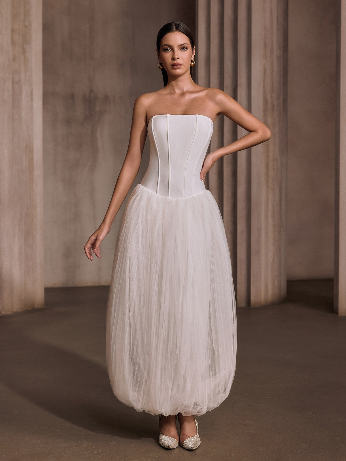 Kryotron Strapless Maxi Dress