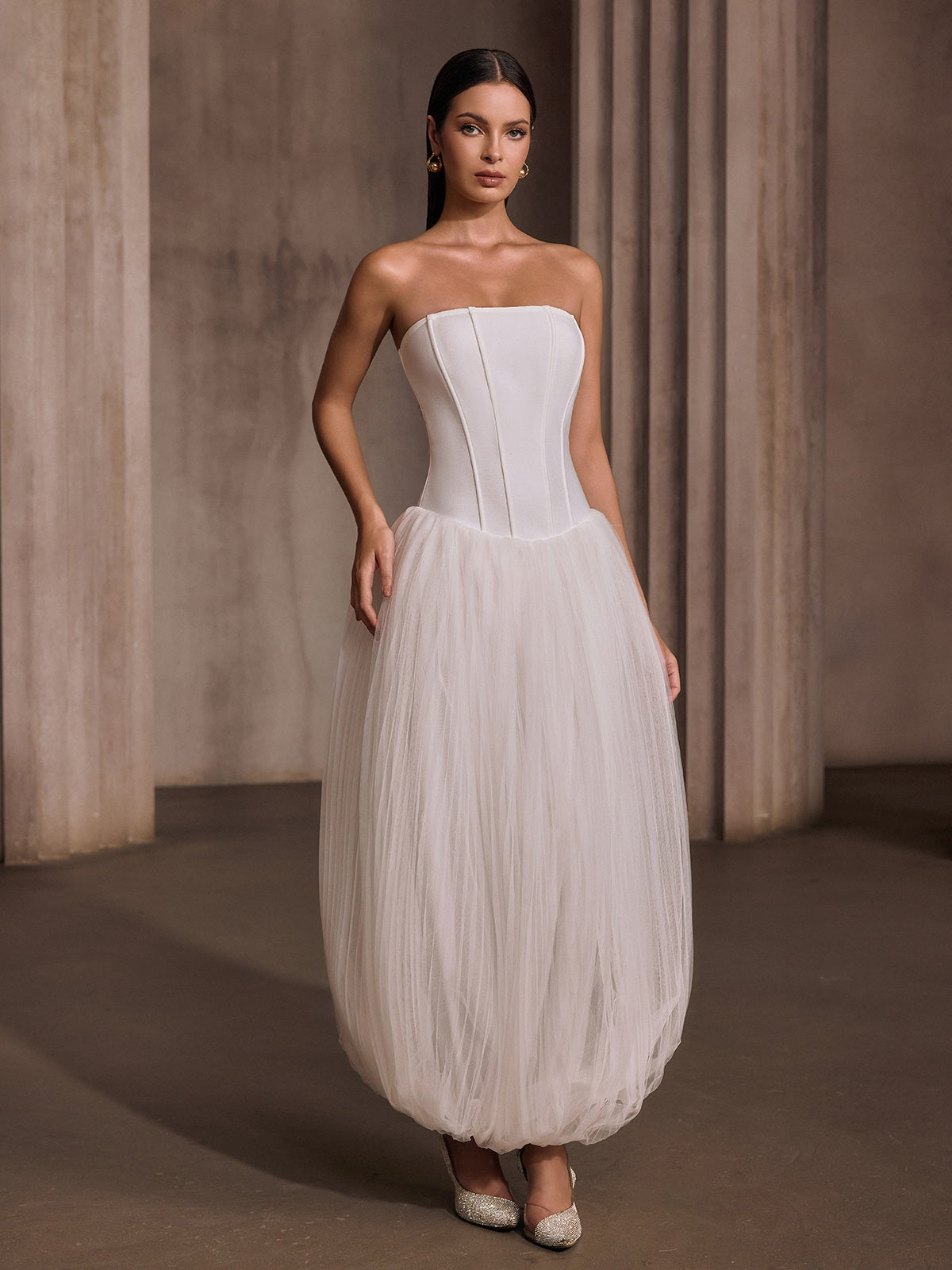 Kryotron Strapless Maxi Dress