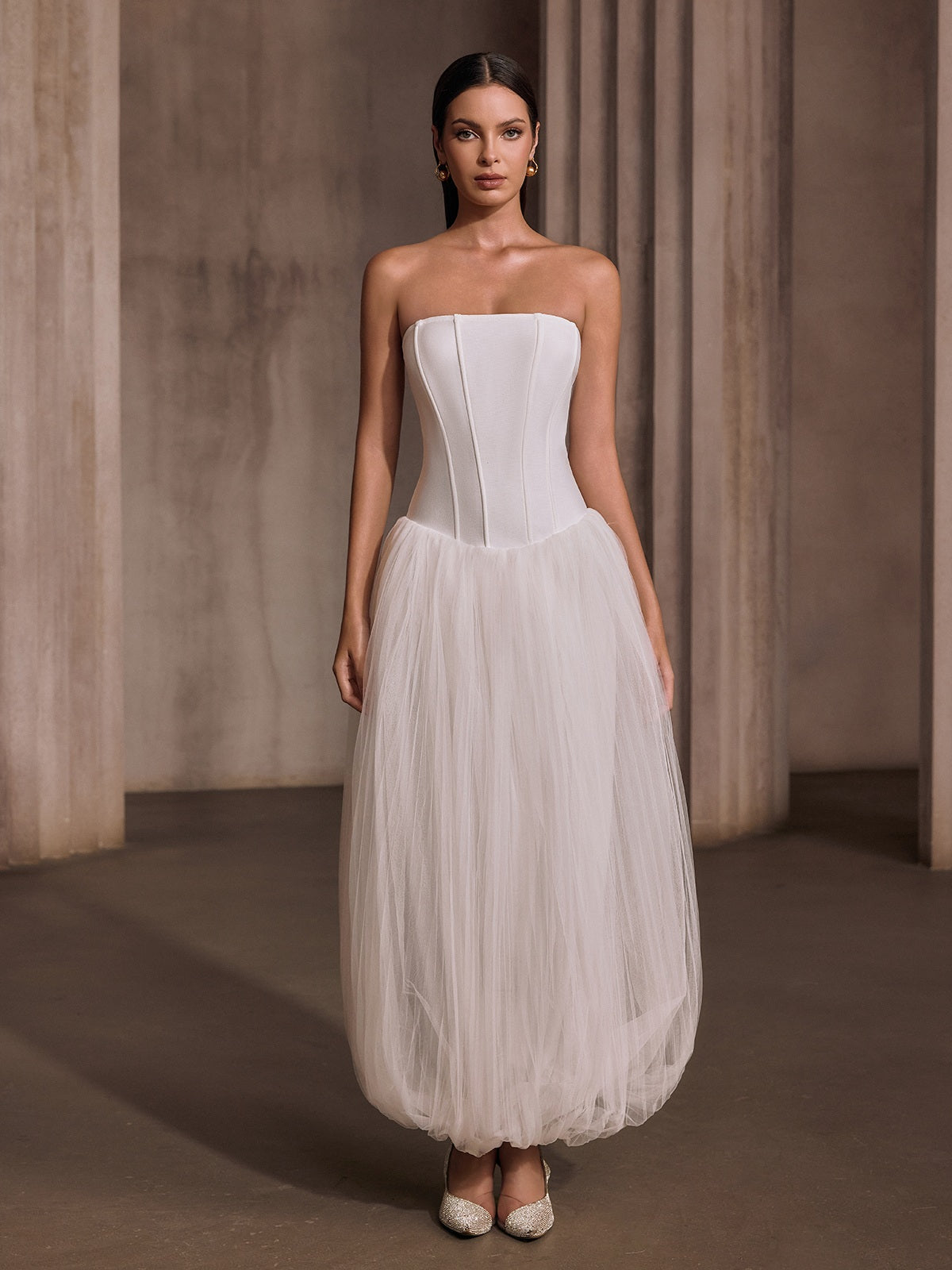 Kryotron Strapless Maxi Dress