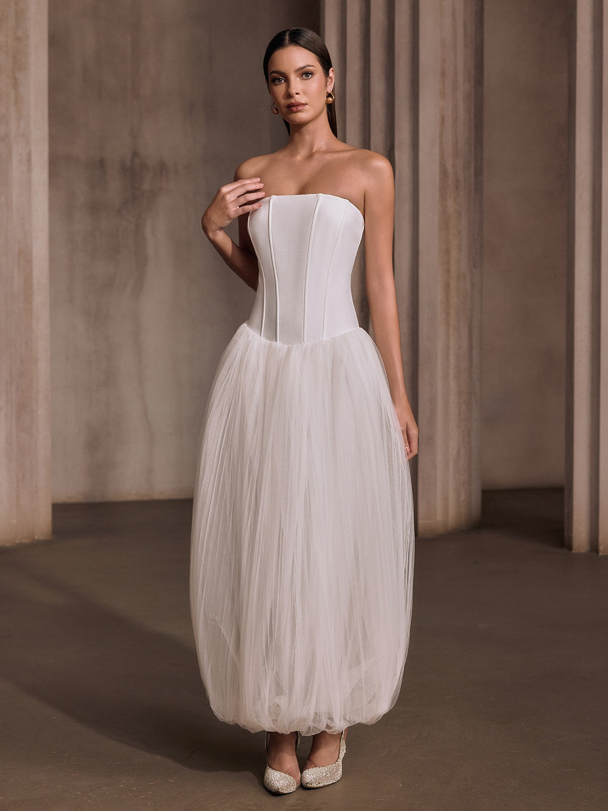Kryotron Strapless Maxi Dress