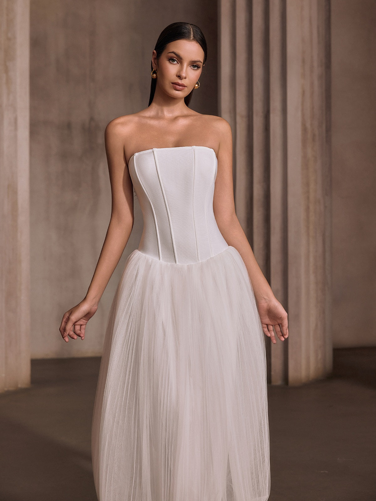 Kryotron Strapless Maxi Dress