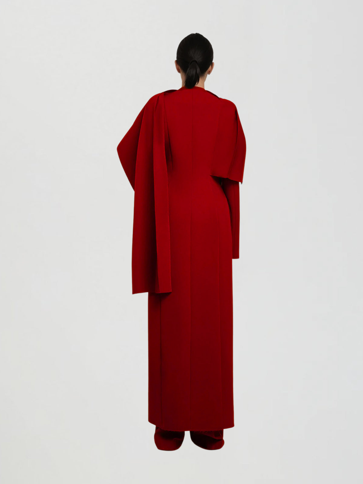 Kuiperon Cape Detail Coat In Red