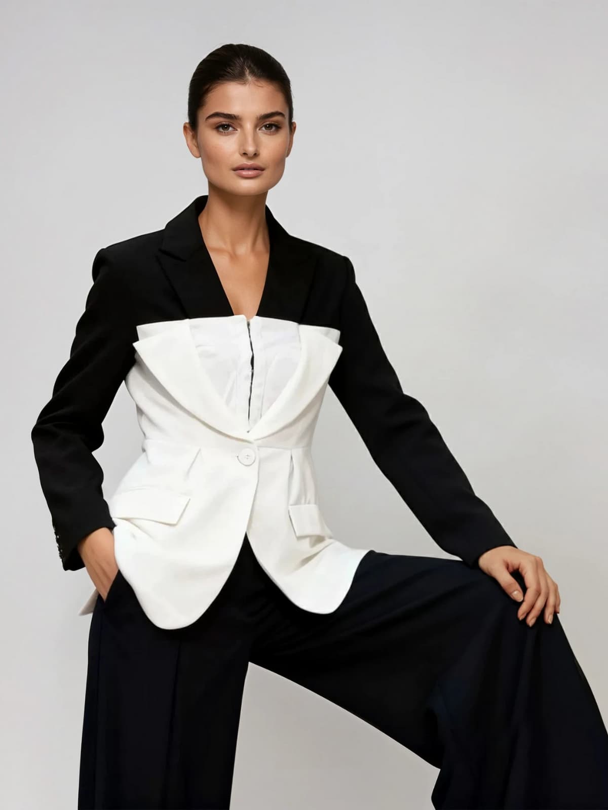 Lagrangex Folded Collar Blazer