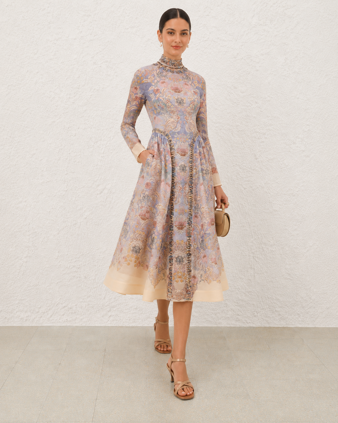 Lavender Palais Midi Dress