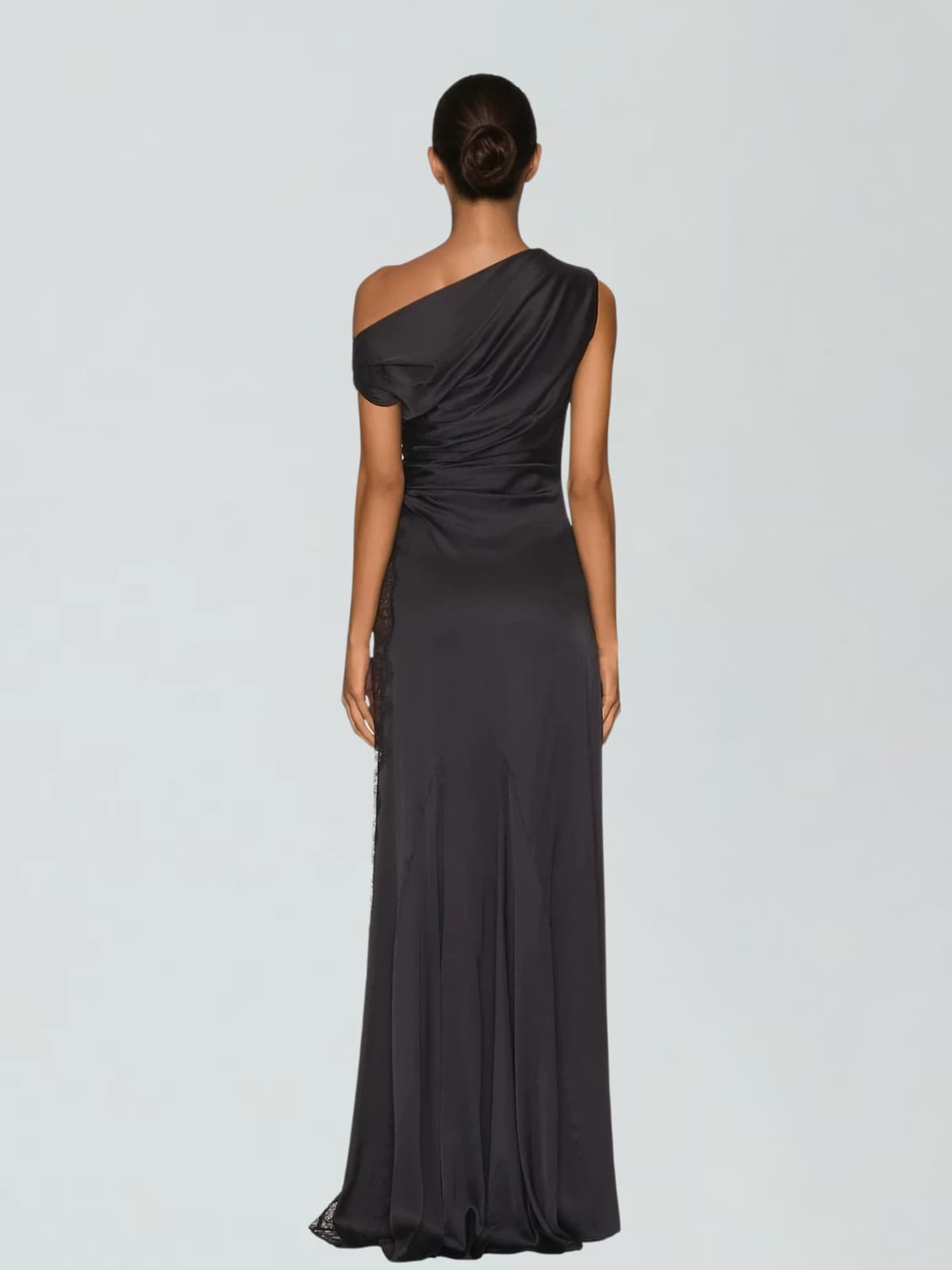 Lefschetz One Shoulder Lace Detail Maxi Dress