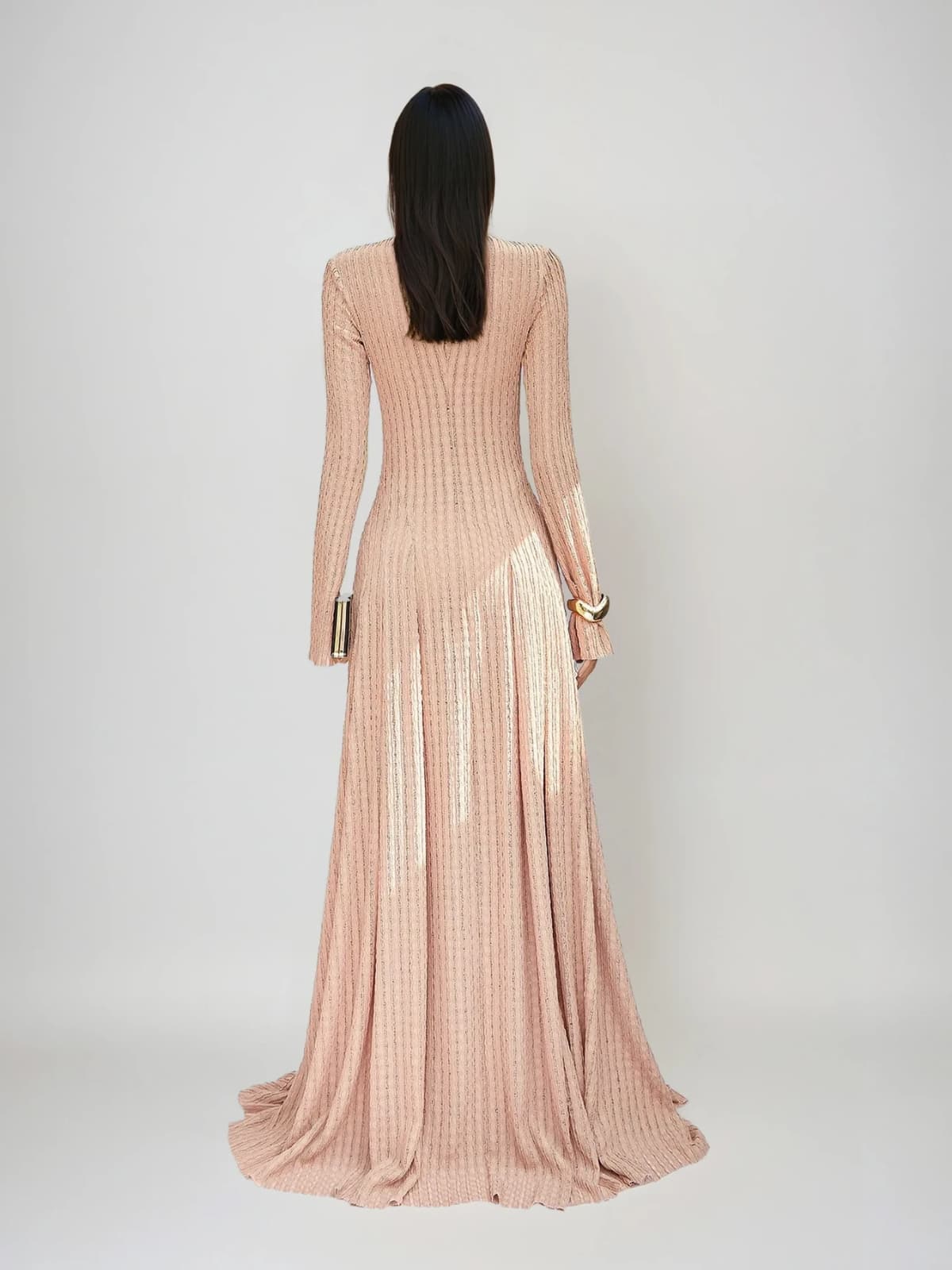 Lindblad Bell Sleeve Flared Hem Maxi Dress