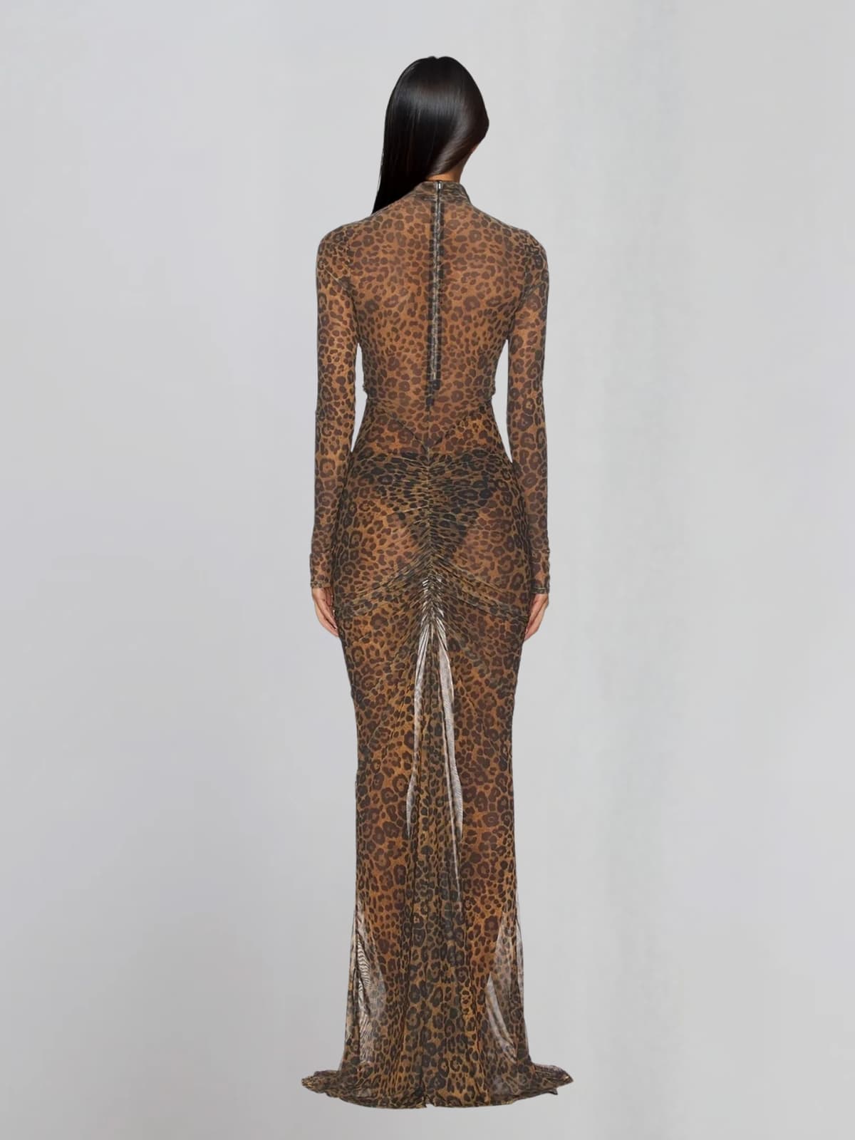 Loryvex Leopard Cutout Maxi Dress